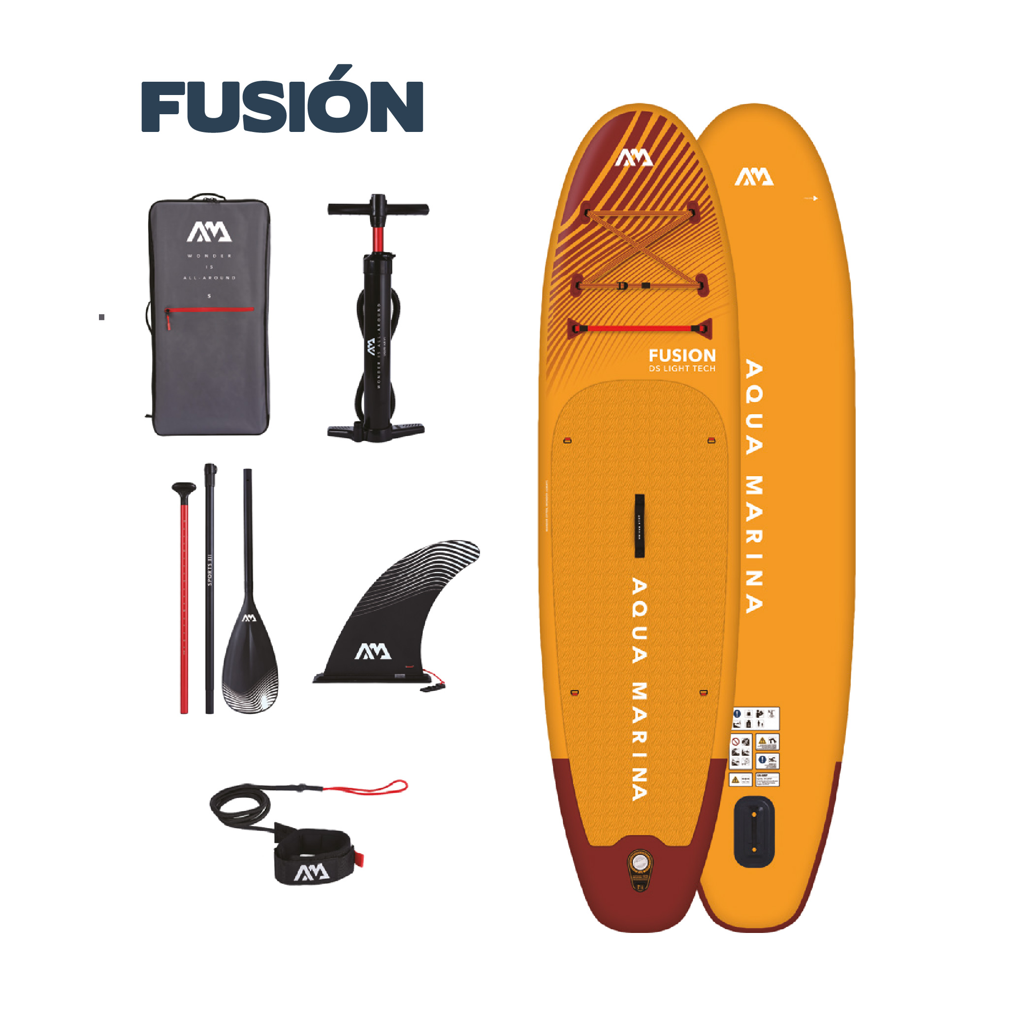 Tabla Stand Up Paddle Inflable (FUSION) 330x81x15cm 1